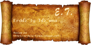 Erdély Tímea névjegykártya